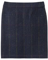 Joules Womens Sheridan Tweed A Line Versatile Pocket Skirt
