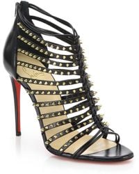 Christian louboutin Pyrabubble Studded 70mm Red Sole Sandal in ...