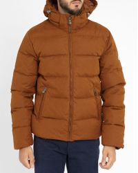 Pyrenex | Camel Spoutnic Removable-hood Coated Cotton Down Jacket | Lyst