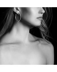 Lyst David Yurman Crossover Extra Small Hoop Earrings With David Yurman Crossover Extra Large Hoop Earrings With Diamonds In 18k Gold Lyst
