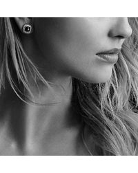 Lyst David Yurman Albion Earrings 11mm Gemstone In Black David Yurman Albion Earrings With Blue Topaz And Diamonds 7mm Lyst