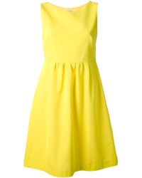 Nike Pleated Knit Tennis Dress in Yellow (blue) | Lyst