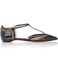 Christian louboutin \u0026#39;miss Mix\u0026#39; Mesh Ballet Flat in Black (BLACK ...