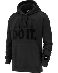 Nike Sportswear Just Do It Fleece Pullover Hoodie in White for Men - Lyst