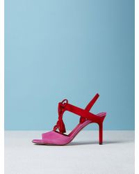 Diane von Furstenberg The Arabella Suede Sandal - Red
