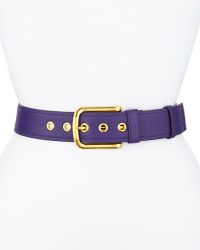 prada orange exotic leathers belt  