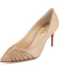 knock off christian louboutin - Christian louboutin Baretta Studded Leather and Mesh Pumps in ...
