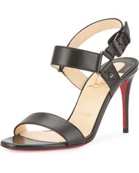 replica sneaker - Christian louboutin Women\u0026#39;s Ziggoo Sandals in Black | Lyst