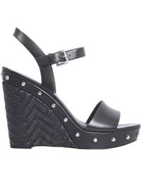 michael kors ellen leather wedge