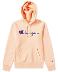Champion Women's Script Logo Hoody - Orange