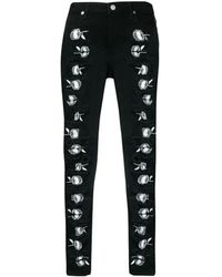 1017 ALYX 9SM Distressed Embroidered Slim-fit Jeans - Black