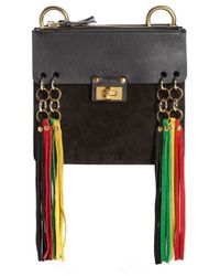 Chlo Jane Mini Tasseled Suede \u0026amp; Leather Bracelet Crossbody Bag in ...