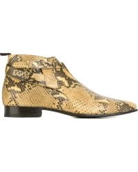 saint laurent snakeskin boots