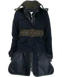 Sacai Legerjack Met Vlakken - Blauw