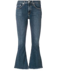 Rag & Bone Jean crop évasé - Bleu