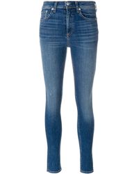 Rag & Bone Jeans skinny a vita alta - Blu