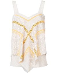 A.l.c. Iggy Layered Printed Silk Tank | Lyst 10 Crosby Derek Lam | Embroidered Flared Tank Top | Lyst