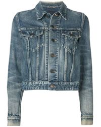 Saint Laurent Veste en jean classique - Bleu