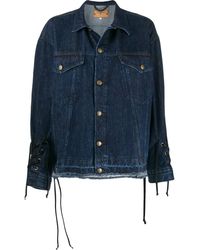 McQ Drawstrings Denim Jacket - Blue