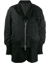 Sacai Jacke im Layering-Look - Schwarz