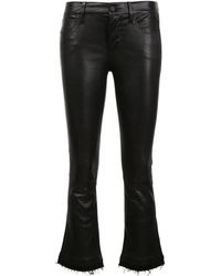 Philipp Plein Low Rise Cropped Trousers in Black - Lyst