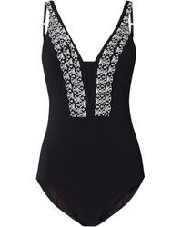 Gottex Badeanzug mit Lochstickerei - Schwarz