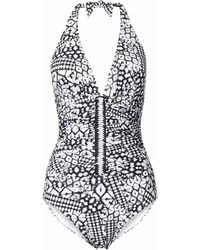 Gottex Badeanzug mit Neckholder - Schwarz