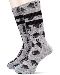 STANCE WOMENS BLACK JINX KNEE HIGH RIBBED SOCKS
