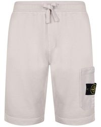 stone island fleece badge shorts