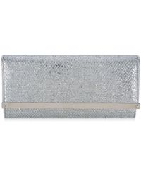 jimmy choo milla glitter clutch