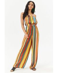 Forever 21 Tuta lunga a righe - Arancione