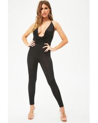 Forever 21 Neckholder-Jumpsuit - Schwarz