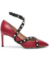 Valentino | Leather Studwrap Ankle Strap Heels | Lyst