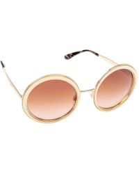 Dolce & Gabbana Butterfly Sunglasses in Metallic - Lyst