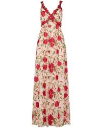 alice and olivia red gown