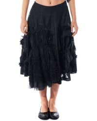 Lyst - Comme Des Garçons Ruffle Skirtd in Black