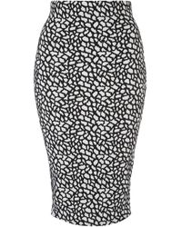 Jane norman Striped Pencil Skirt in Black | Lyst