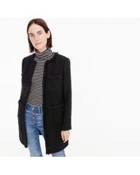 J.crew Italian Double-cloth Wool Lady Day Coat With Thinsulate in Black ...