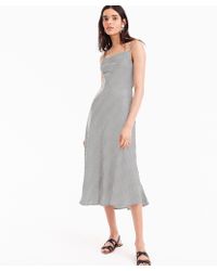 Lyst J Crew Mirabelle Dress In Silk Chiffon Purple J Crew Collection Silk Slip Dress Lyst