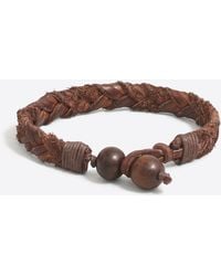 Lyst J Crew Factory Leather Braided Bracelet In Brown For Men J Crew Leather Braided Bracelet Lyst