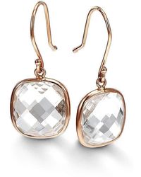Lyst Bcouture White Topaz Four Drop Earrings Bcouture Single White Topaz Drop Earrings Lyst