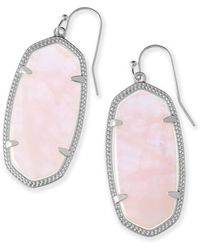 Lyst Kendra Scott Earrings Silver Gold Stud Drops Kendra Scott Elle Gold Earrings In Slate Lyst