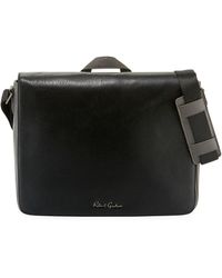 robert graham leather messenger bag