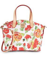 prada satchel handbag - Prada Rose Pink Woven Leather Madras Satchel in Pink (rose) | Lyst