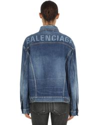 Balenciaga Like A Man Raw Cut Japanese Denim Jacket - Blue
