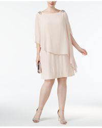 Xscape Plus Size Embellished Handkerchief-Hem Dress - Dresses ...