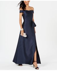 Lyst Adrianna Papell Off The Shoulder Cap Sleeve Sequin Bodice