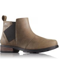 sorel emelie chelsea boot major black