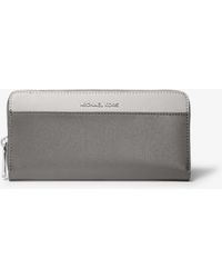 MICHAEL Michael Kors Small Crossgrain Leather Tri-fold ...