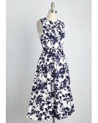 Eliza J Party Prestige Floral Maxi Dress in Navy | ModCloth